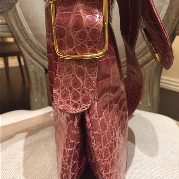 Vintage Gucci crocodile purse in dusty rose - Picture 7 of 8